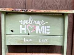 Welcome Home Sign / Flower Basket