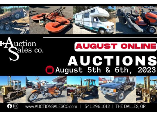 August 5th & 6th Public Online Auctions