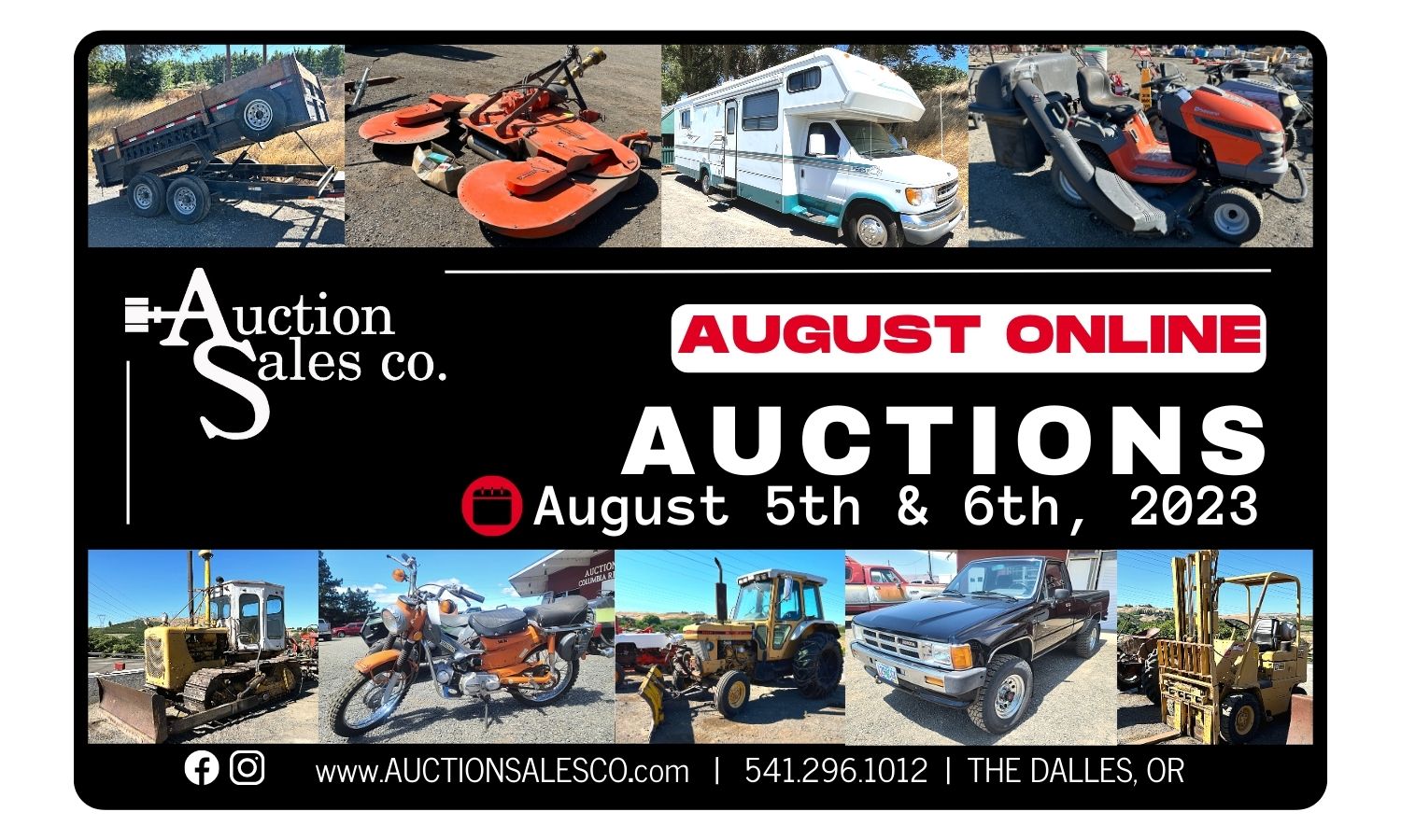 August 5th & 6th Public Online Auctions
