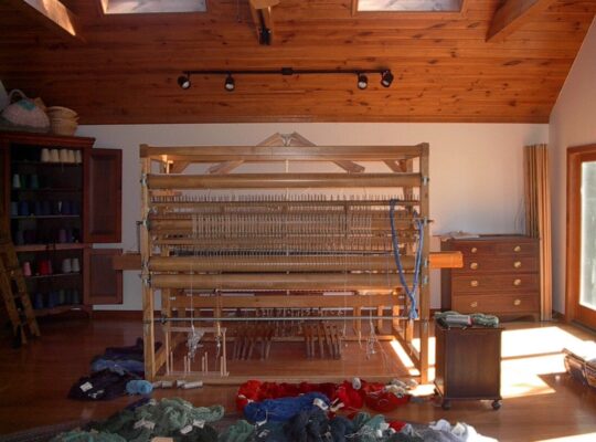 12 harness, 80 inch weaving width floor loom