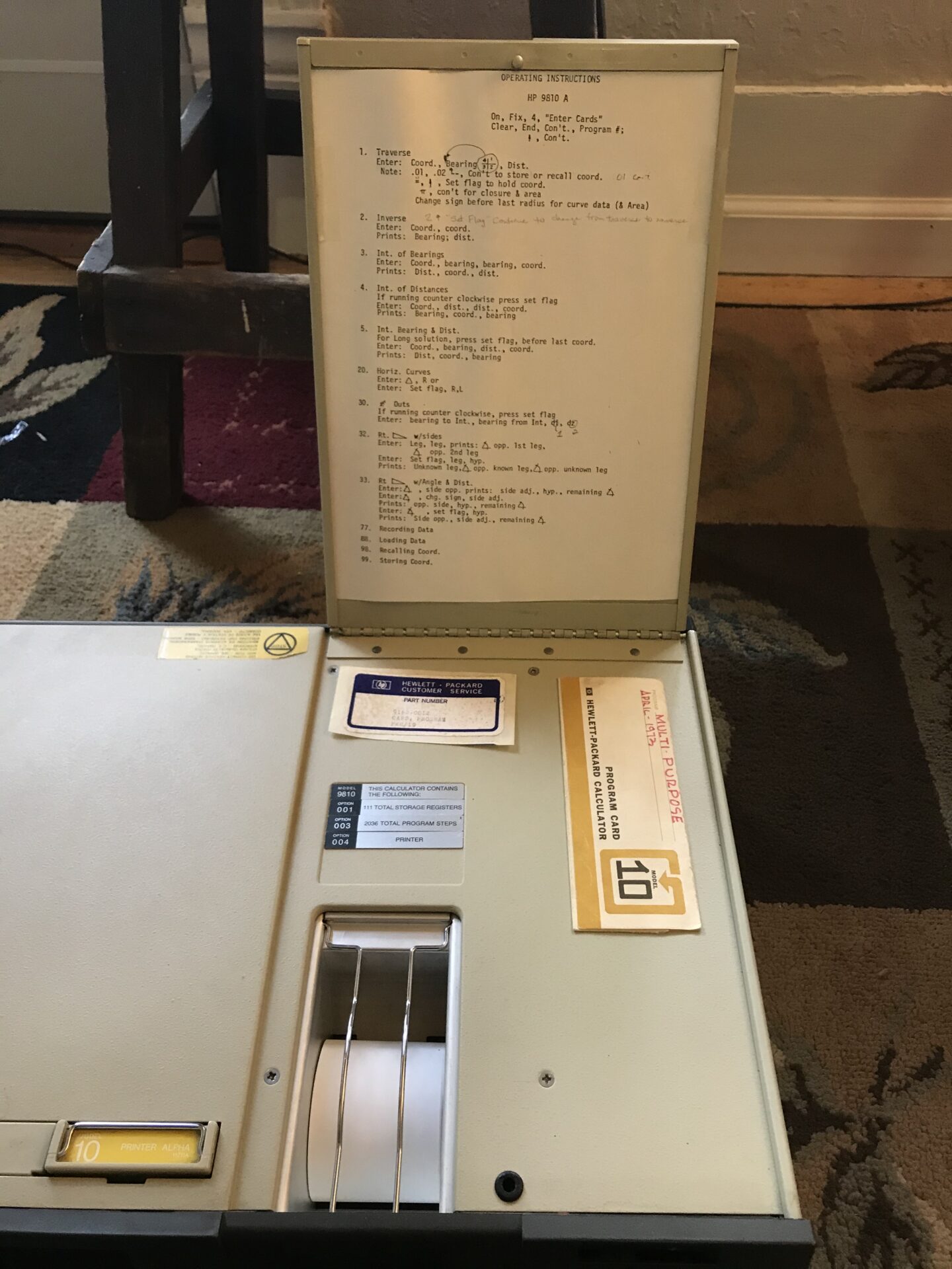 Vintage 1971 Hp 9810 Calculator.