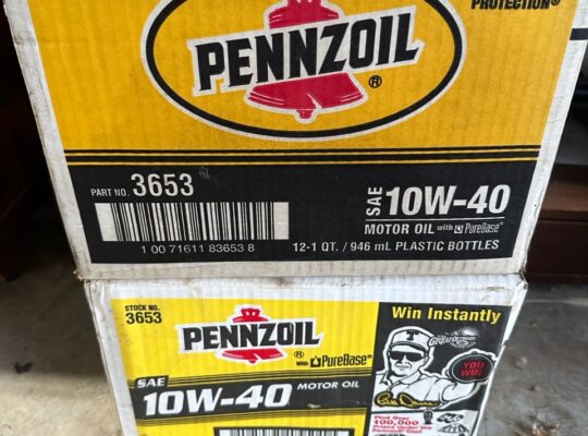 Down to one case Pennzoil 10-40 Updated