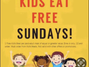 Kids eat free Sundays