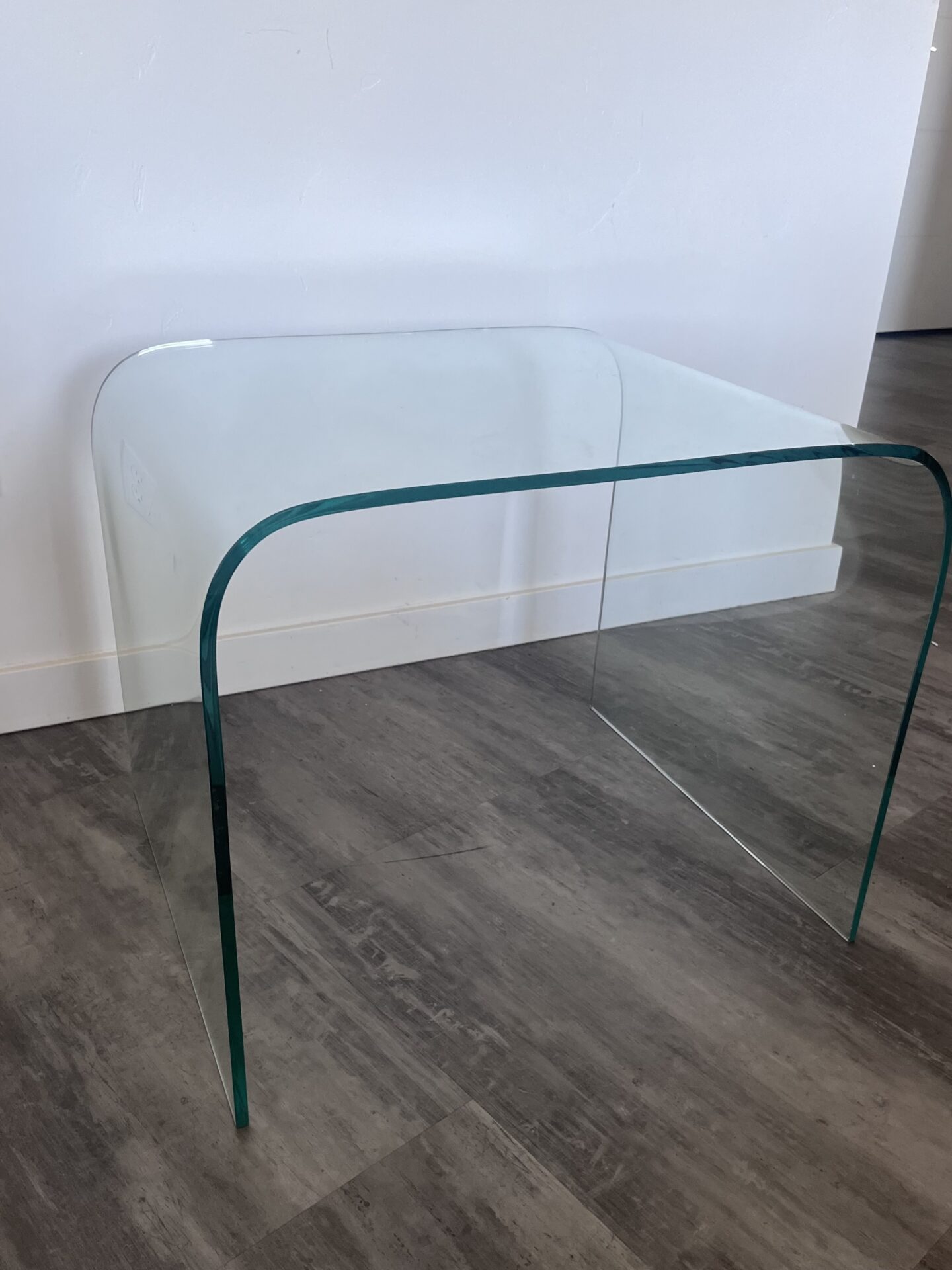 Glass Waterfall Side Table Blue Mountain Networks Classifieds