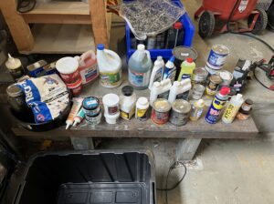 Assorted Paints, chemicals
