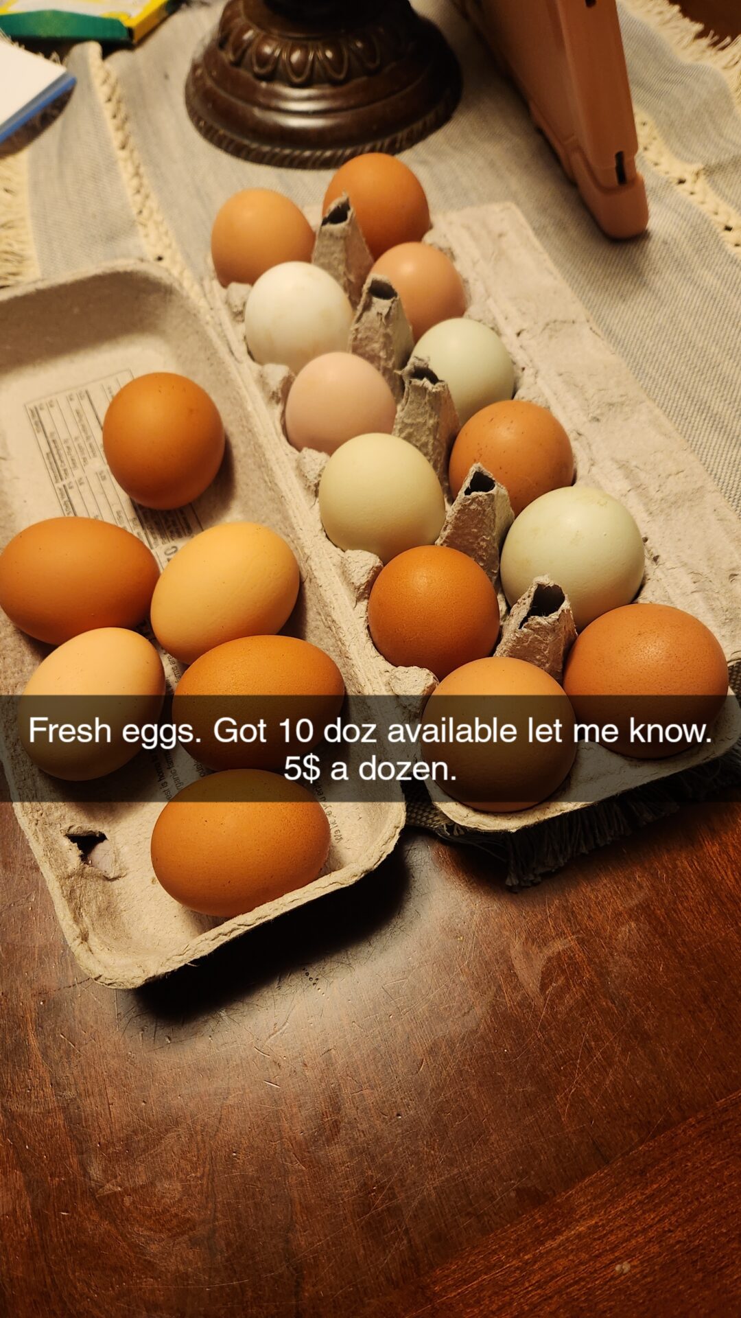 Fresh farm, free range chicken eggs