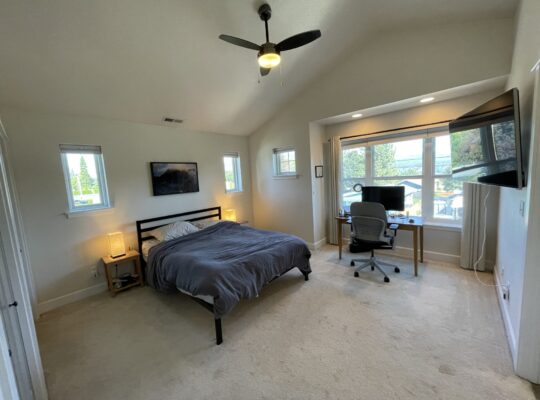 Master Bedroom in a Modern Hood River Home