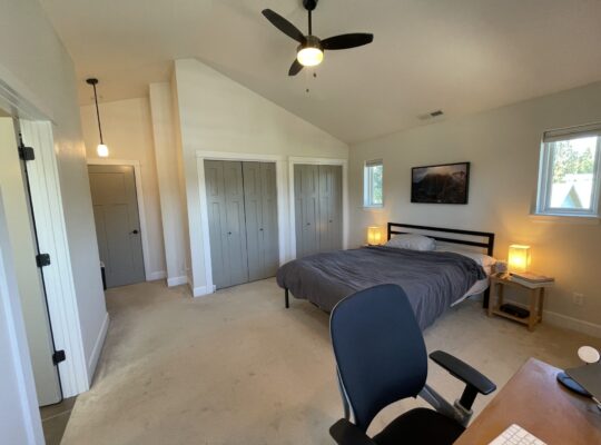 Master Bedroom in a Modern Hood River Home