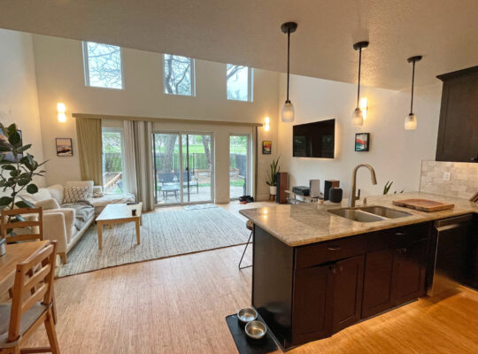 Master Bedroom in a Modern Hood River Home