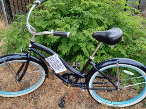 Stolen dark blue Micargi cruiser bike 8/25