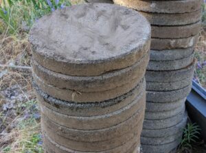 16″ round concrete pavers