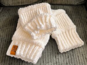 Hand knit leg warmers