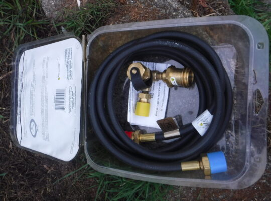 New never used propane tank and refill kit