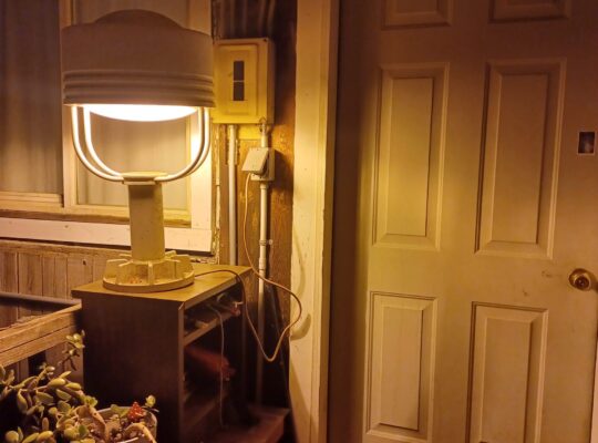 Large high-pressure sodium lamp/light. Heavy-duty!